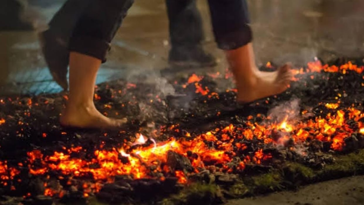 Even today in the villages of Malwa-Nimar, people walk barefoot on burning coals