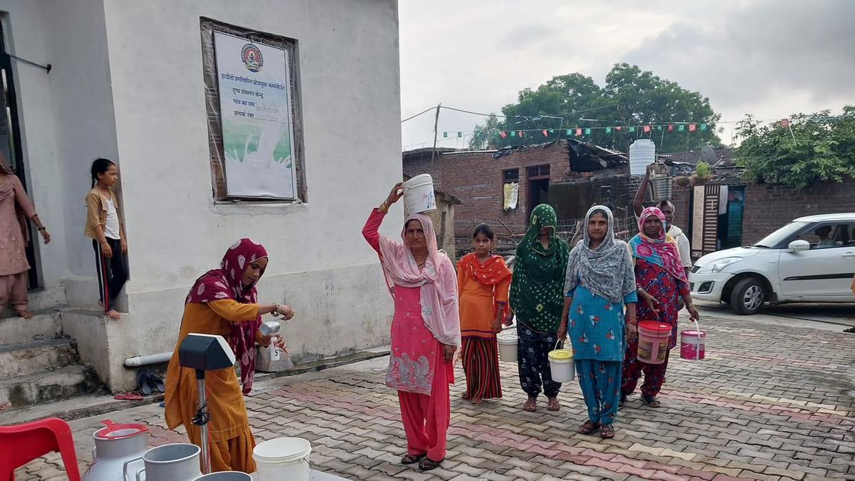 Adani foundation is giving training to women for sustainable training in rajasthan