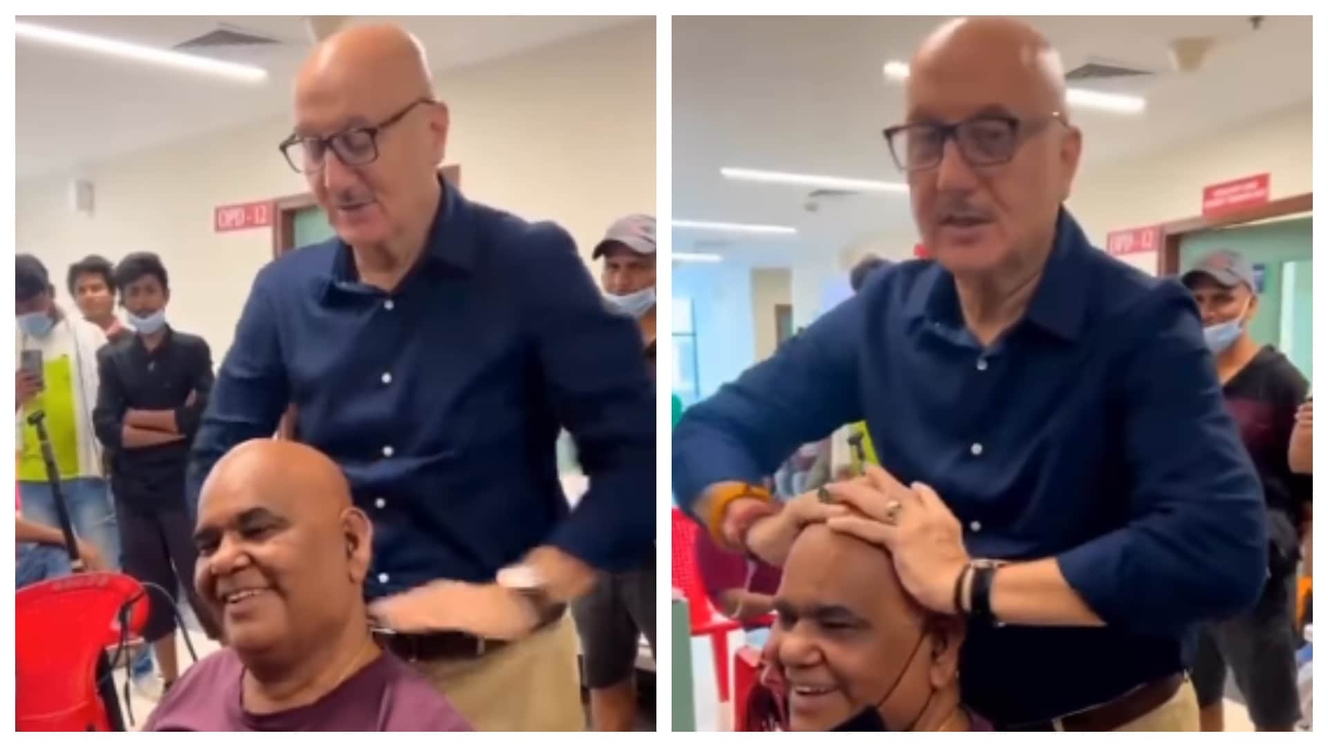 Anupam Kher Shared Throwback Video Giving Head Massage To Satish kaushik goes viral on social media
