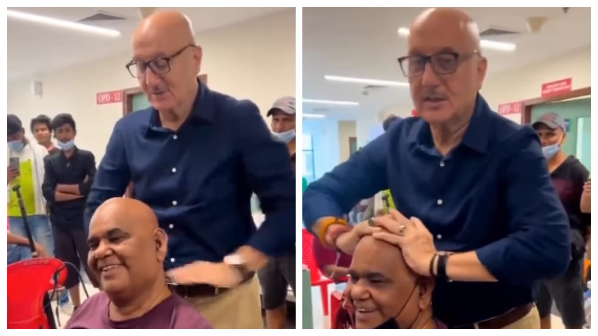 Anupam Kher Shared Throwback Video Giving Head Massage To Satish kaushik goes viral on social media