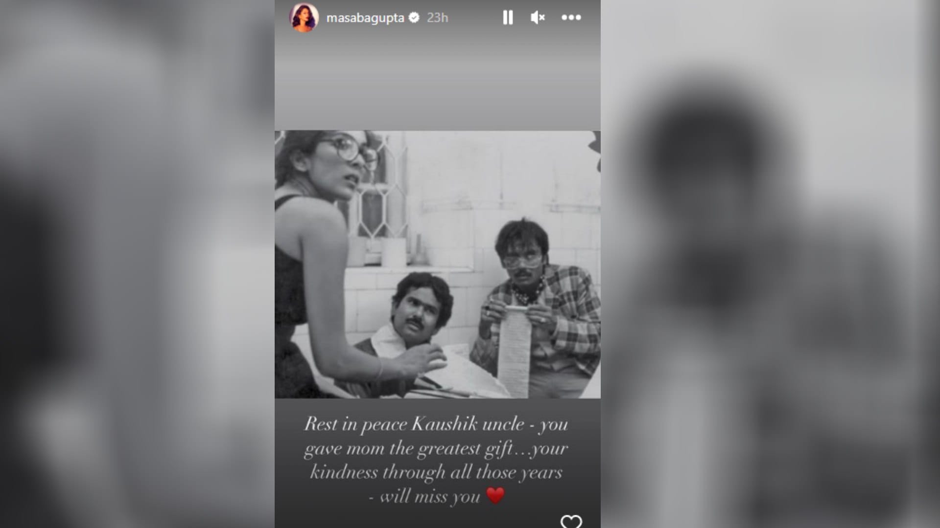 satish kaushik neena gupta anupam kher rare old black and white photo shared by masaba gupta pic goes viral