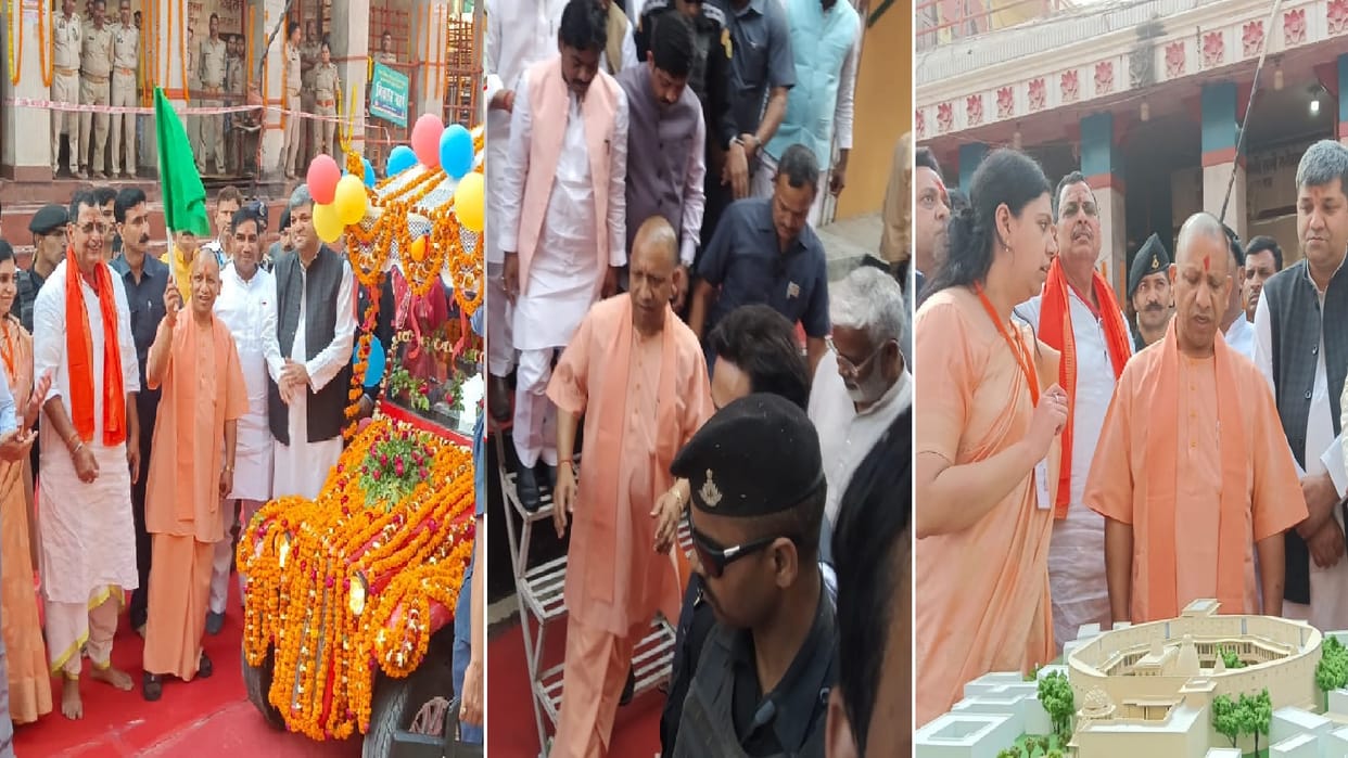 CM Yogi reached Mirzapur: went to the house of cabinet minister Swatantra Dev Singh, expressed condolences
