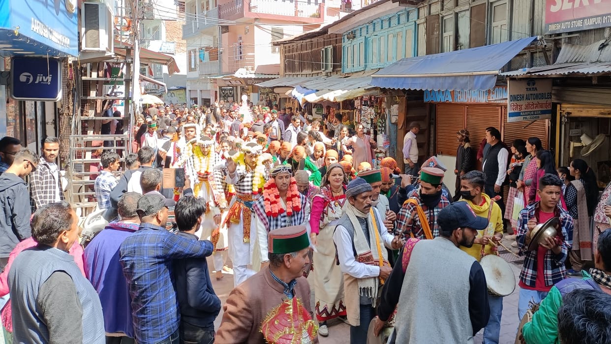 faag festival shobhayatra in rampur bushahar himachal pradesh