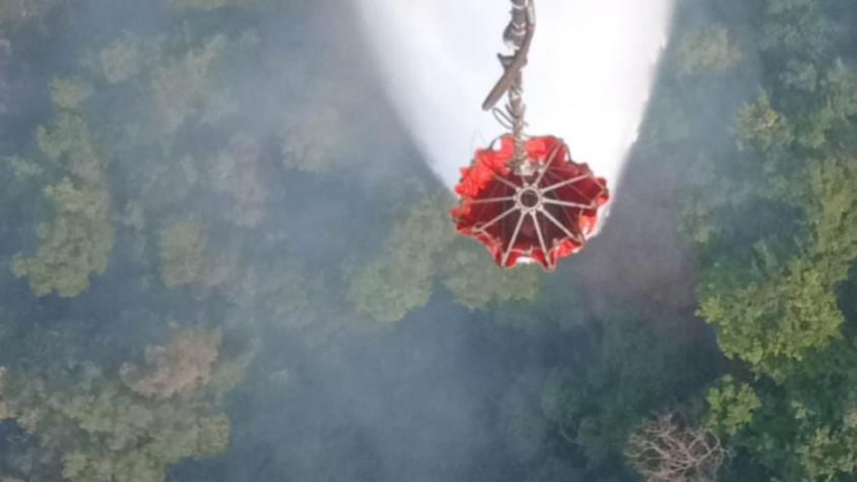 Iaf deploys two Mi-17 helicopters to control Goa forest fire dispensed 48600 litres water over affected area