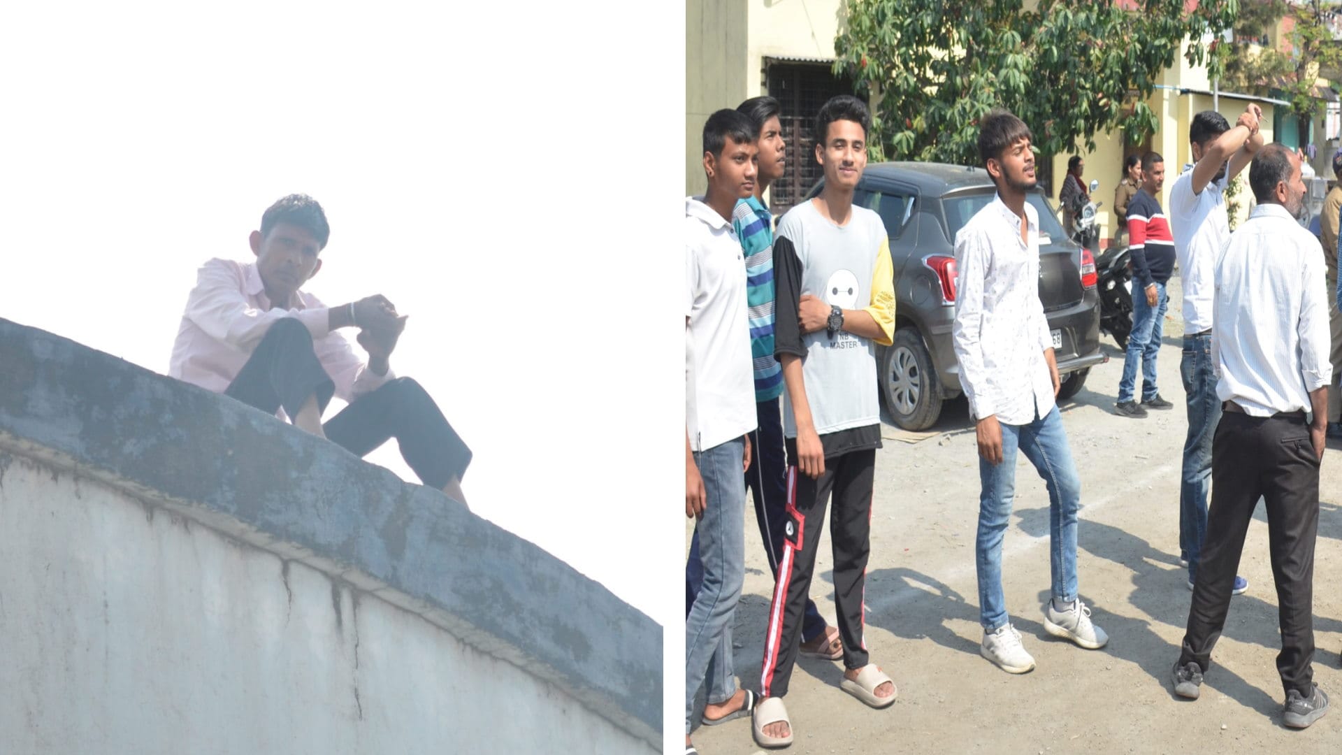 Drunken husband angry with his wife did gimmick on tank for three hours Dehradun uttarakhand news in hindi