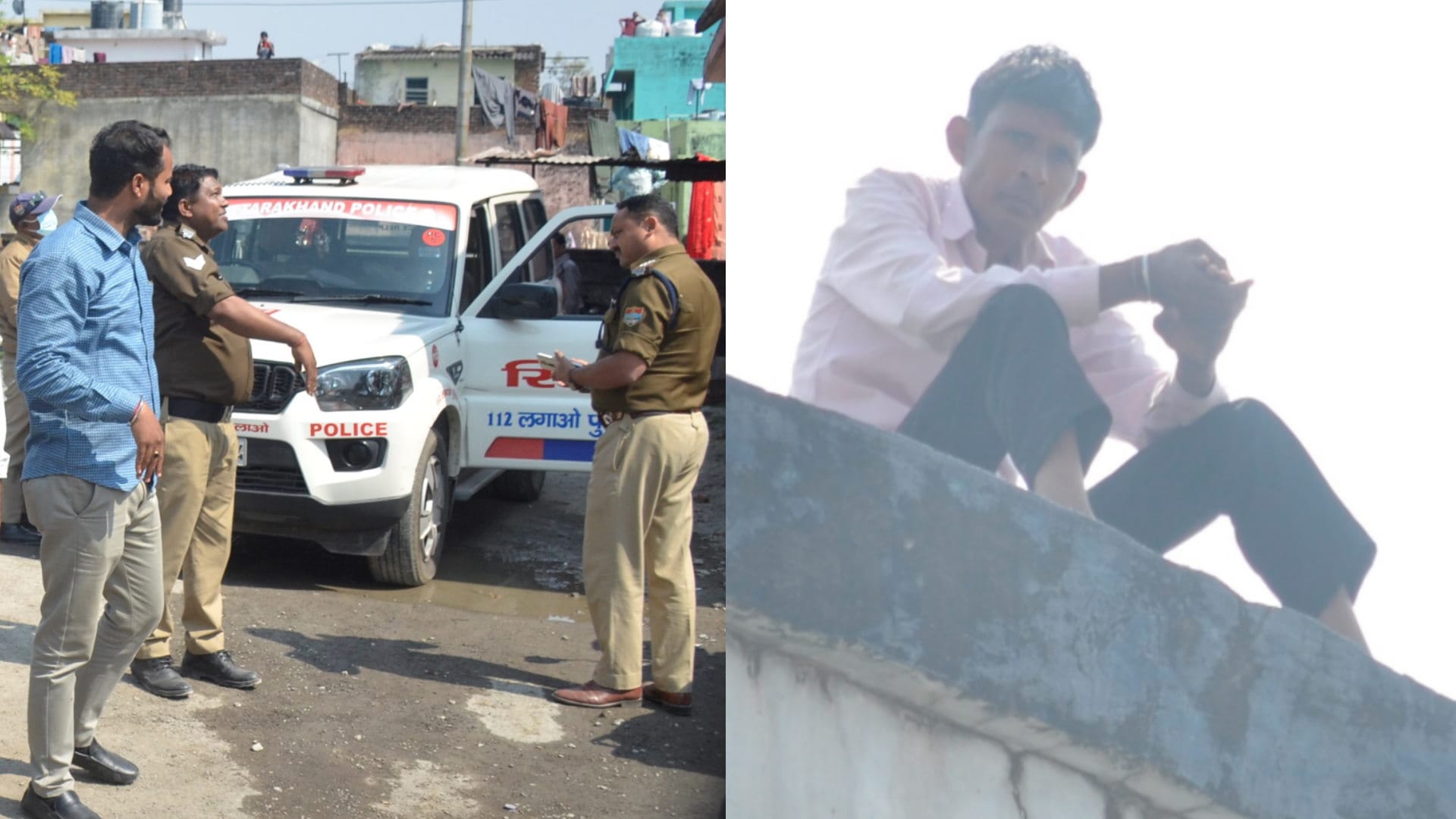 Drunken husband angry with his wife did gimmick on tank for three hours Dehradun uttarakhand news in hindi