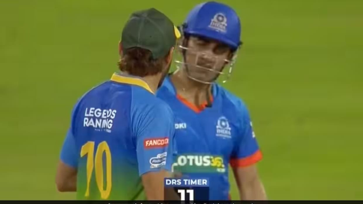 IMR vs ALN: Shahid Afridi asks Gautam Gambhir  condition after ball hit helmet, Asia Lions beat India Maharaja