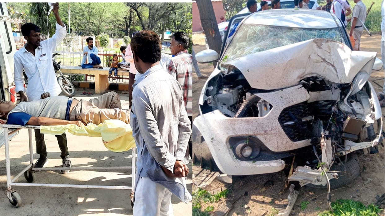 Brother and sister died in a road accident in Fatehabad of Haryana