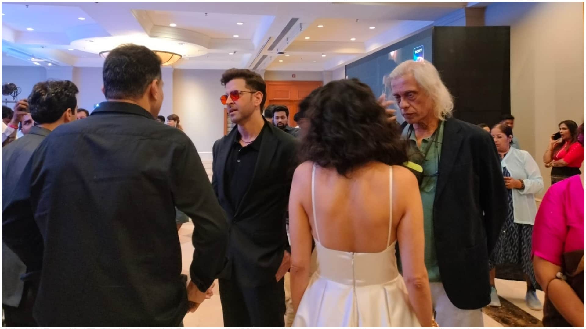 Hrithik arrives to watch Saba Azad's web series rocket boys season 2 with bouncers