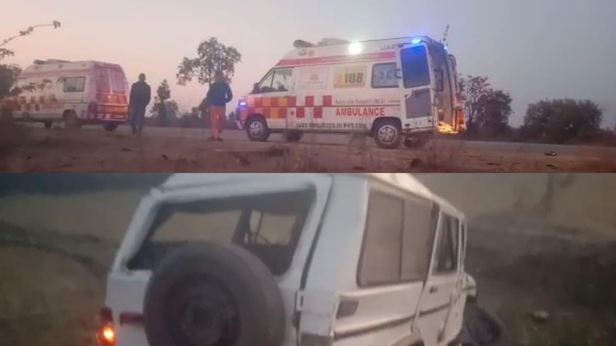 Umaria Road Accident Bolero and truck collision dozen people injured in the accident