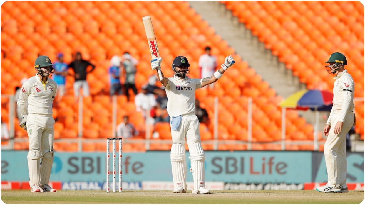 IND vs AUS Ahmedabad Test Virat Kohli Rohit Sharma and Cheteshwar Pujara Made records