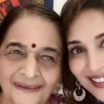 माधुरी दीक्षित मां के साथ