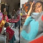 वीरांगना सुंदरी के पास मौजूद महिला पुलिसकर्मी,  बीमार मंजू जाट।