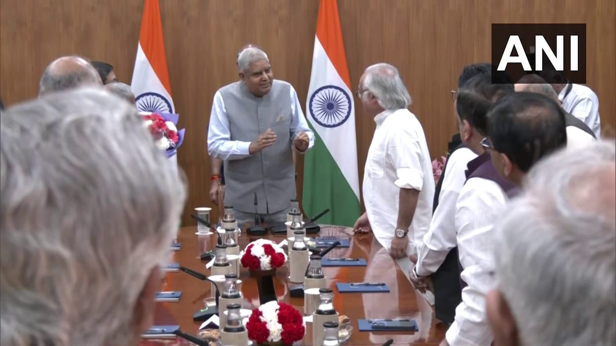 Second Phase of the 2023-24 Annual Budget Session VP Jagdeep Dhankhar holds all party meeting his residence