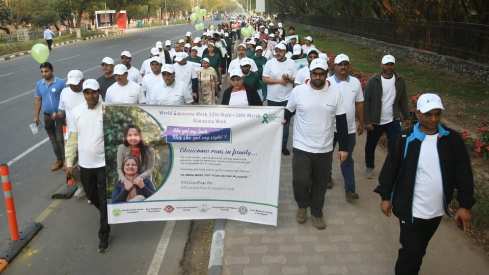 PGI Advance Center organized public awareness rally On Glaucoma Awareness Week in Chandigarh