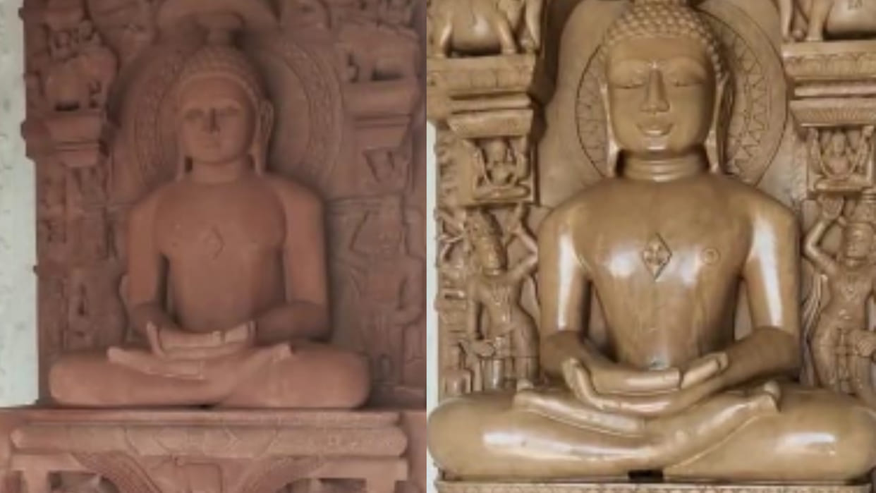 MP News: Water is coming out of the idols installed in Damoh's Virgodaya Jain pilgrimage, people are believing