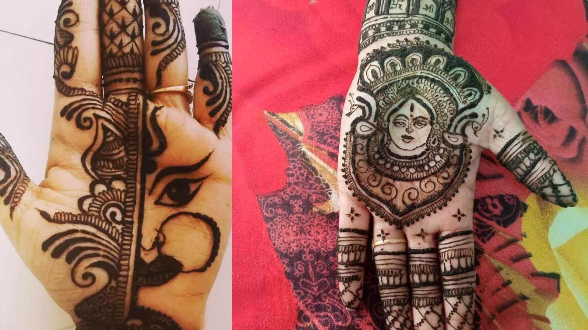 Navratri Special Mehndi Design easy and simple navratri 2023 mehndi design