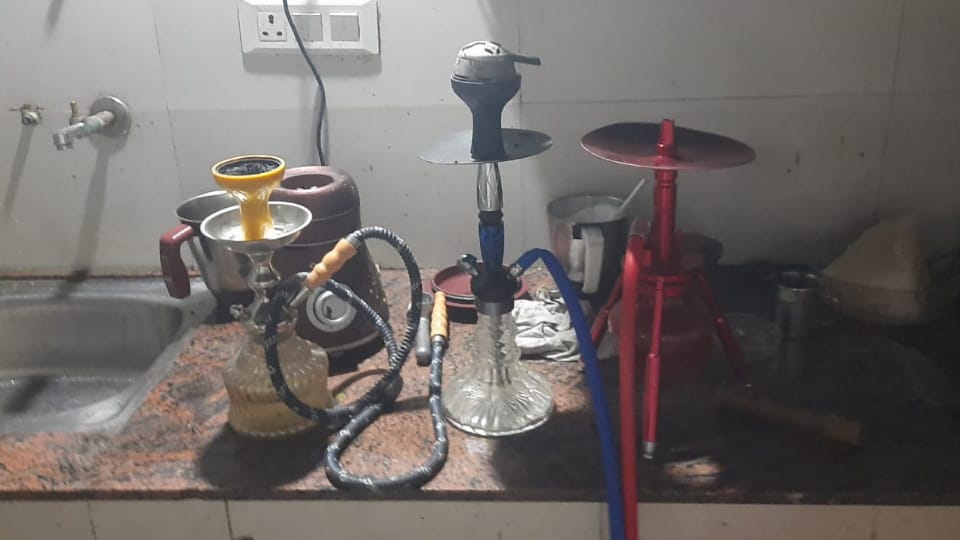 CM flying along with team of Excise Department raid illegal hookah bar near Gateway School in Sonipat