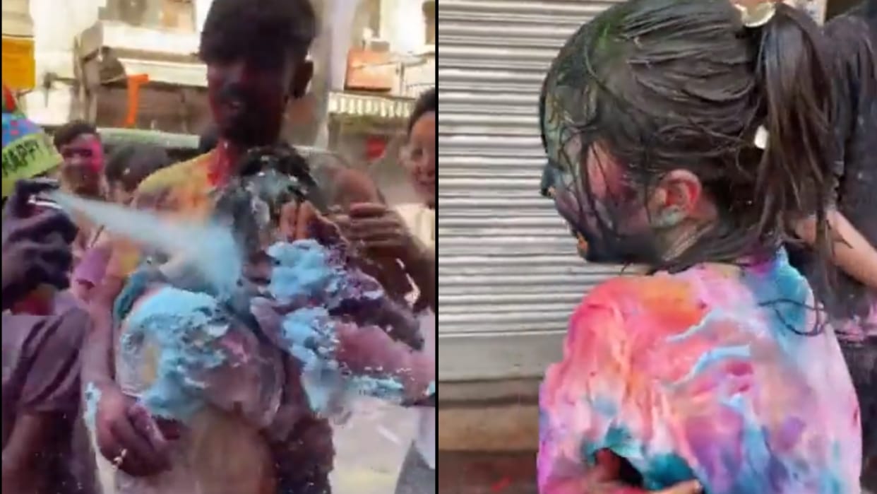 Japanese woman Molested on Holi says i loves India original Holi is a fun festival