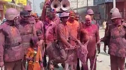 rangpanchami Lat Saheb procession taken out under police protection in Khudaganj