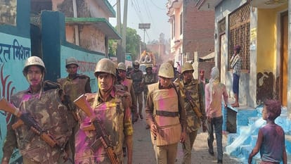rangpanchami Lat Saheb procession taken out under police protection in Khudaganj