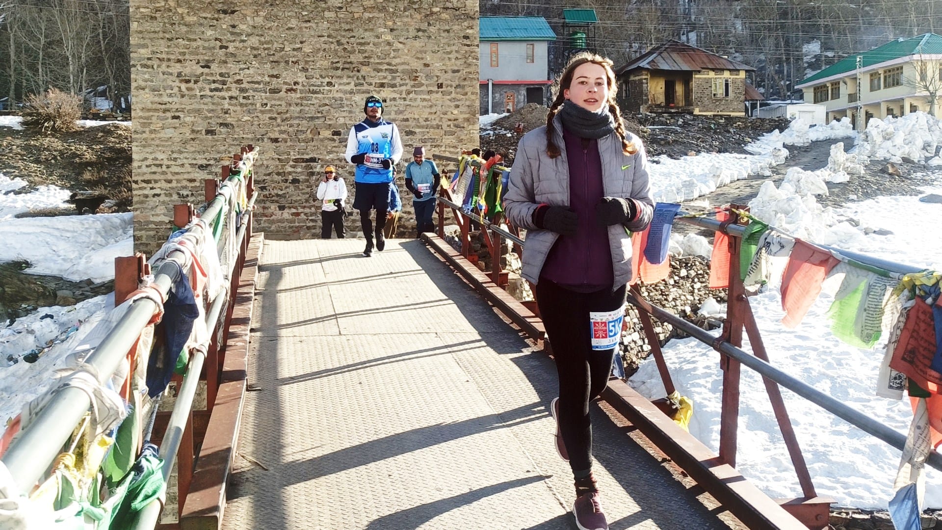 Snow Marathon in Sissu at 10 000 feet altitude in lahaul spiti himachal pradesh
