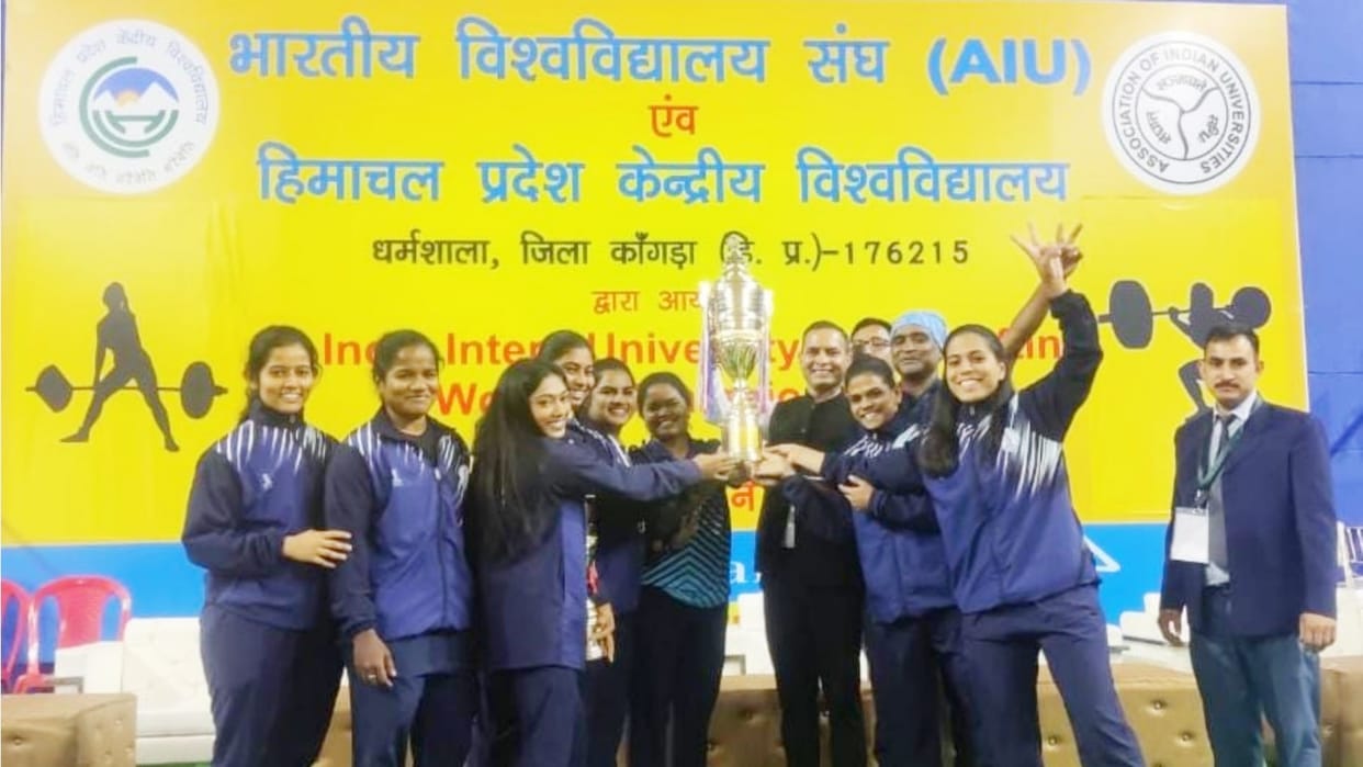 All India Inter University Power Lifting Women Championship Calicut University players wins three gold medal