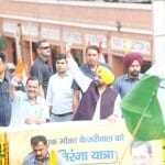 जयपुर में केजरीवाल और मान ने तिरंगा यात्रा निकाली।