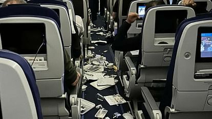 a view from inside the plane after the shake-up