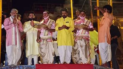 RRR Naatu Naatu wins Oscar award wave of happiness in Varanasi Baba Vishwanath and Maa Ganga