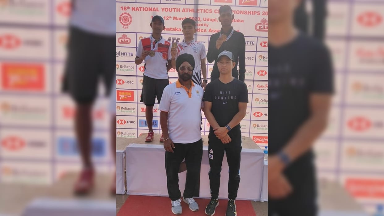 Athlete Amit Kumar won bronze medal in Youth Athletics Championship