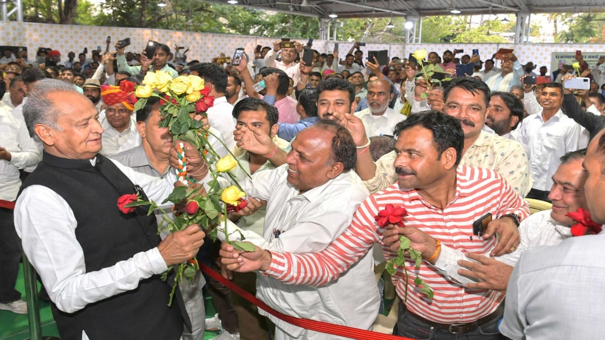 CM Ashok Gehlot says in Jaipur that employees are satisfied with decisions of state government