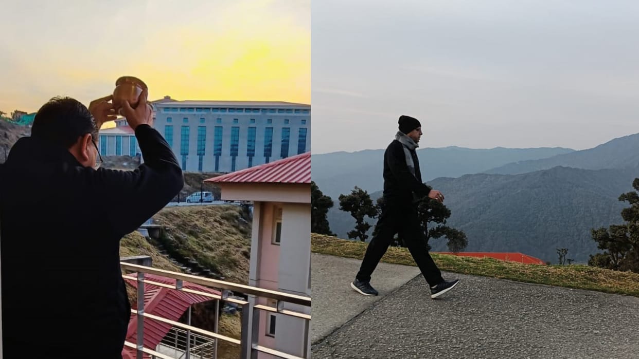 Uttarakhand Assembly Session Before the session CM did Suryanamaskar message to young generation to stay fit