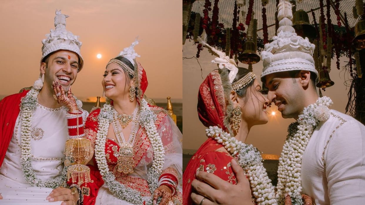 Yeh Hai Mohabbatein fame Krishna Mukherjee tied knot Chirag Batliwala in Bengali wedding in goa see photos
