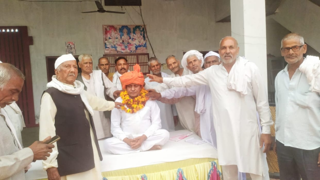 Ramkumar Sharma was tied to turban of the Brahmin community of Balian Khap and the dispute started