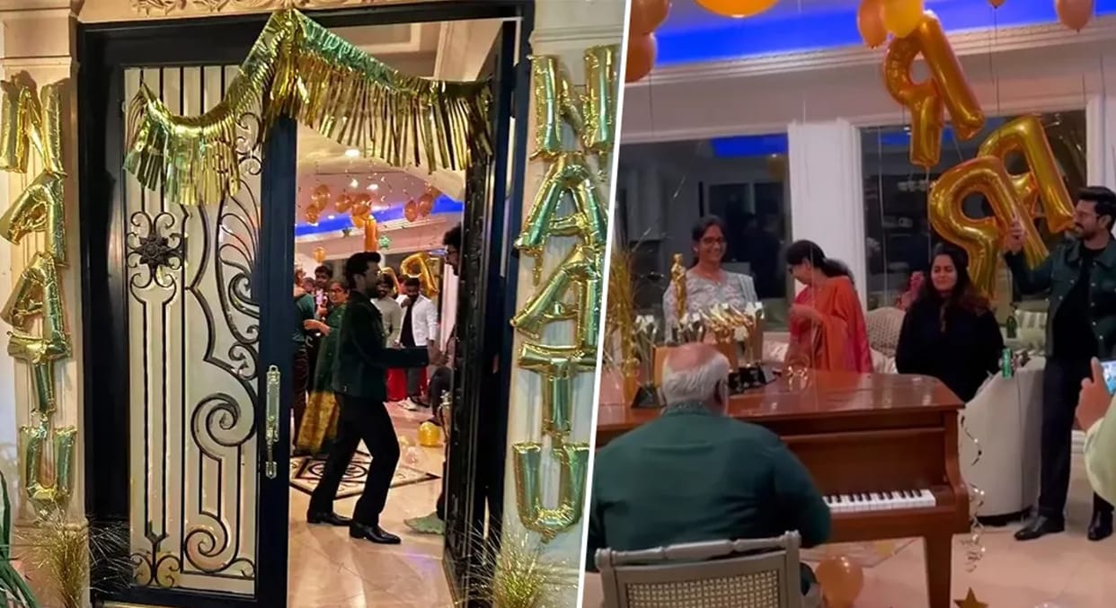 Oscar 2023 Ram Charan And Junior NTR starrer Film RRR Team throws party after winning the Award