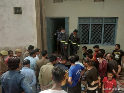 Fire broke out after blast in pharmaceutical factory in jaunpur owner died due to suffocation