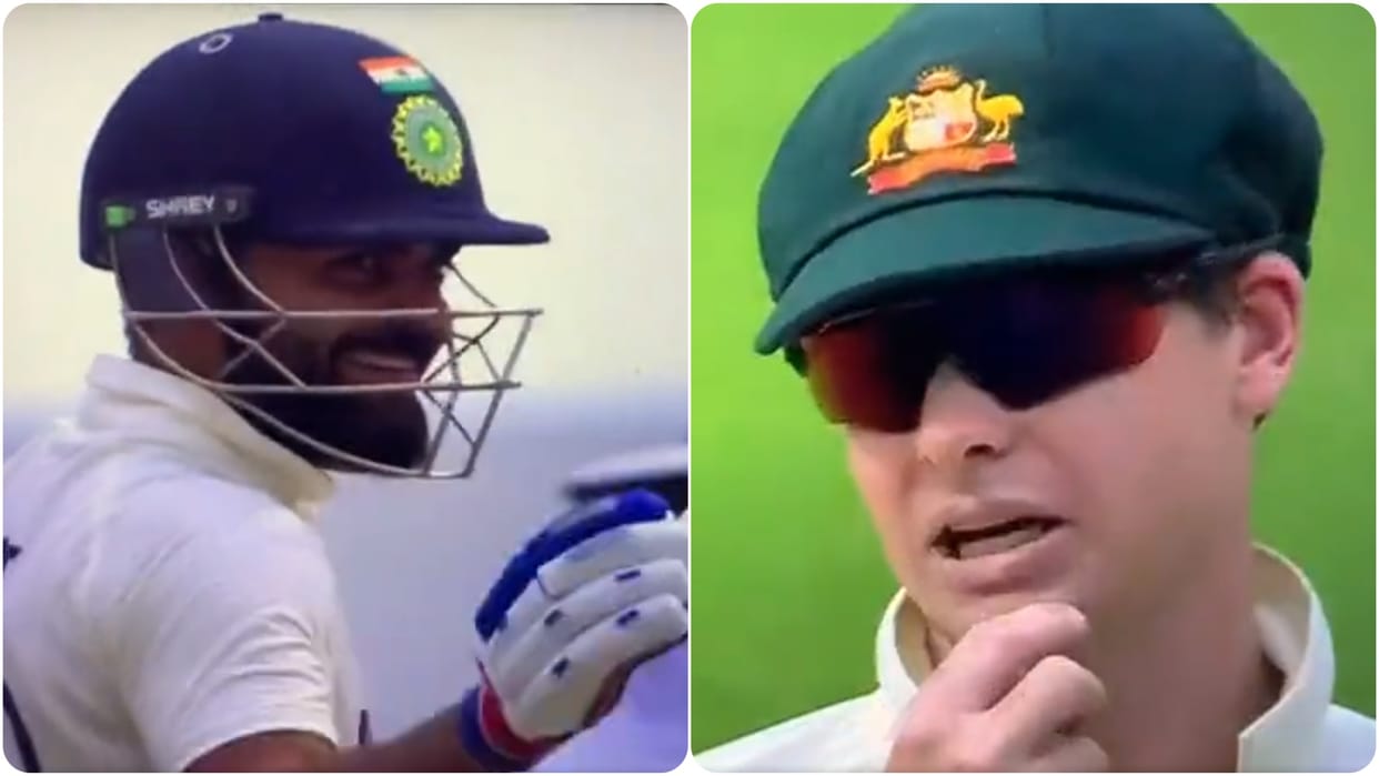Axar Patel monster six amazed Steve Smith Watch virat Kohli Reaction in Video