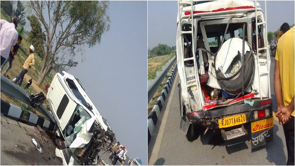 Horrific accident on Agra-Lucknow Expressway four people of same family died