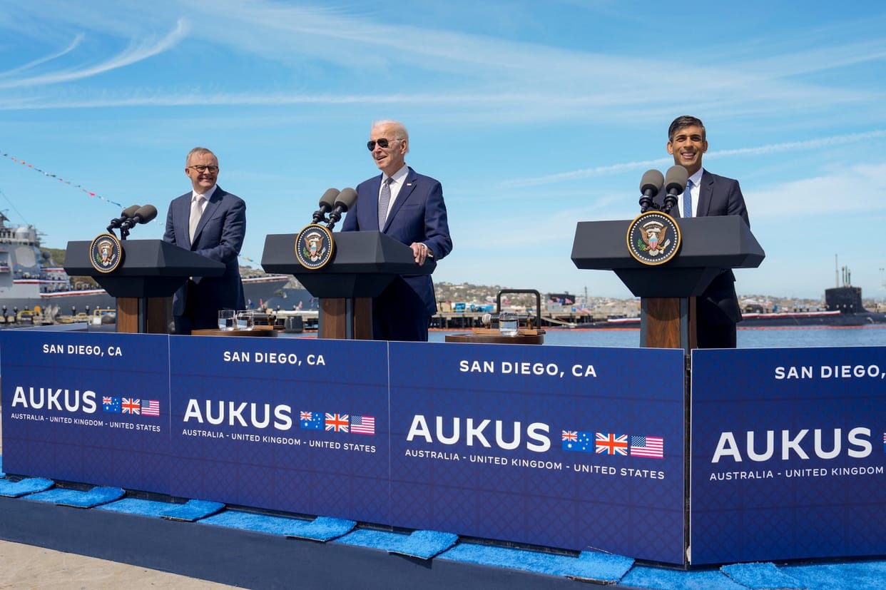 US Australia and Britain on Monday unveiled plan to provide Australia with nuclear powered attack submarines