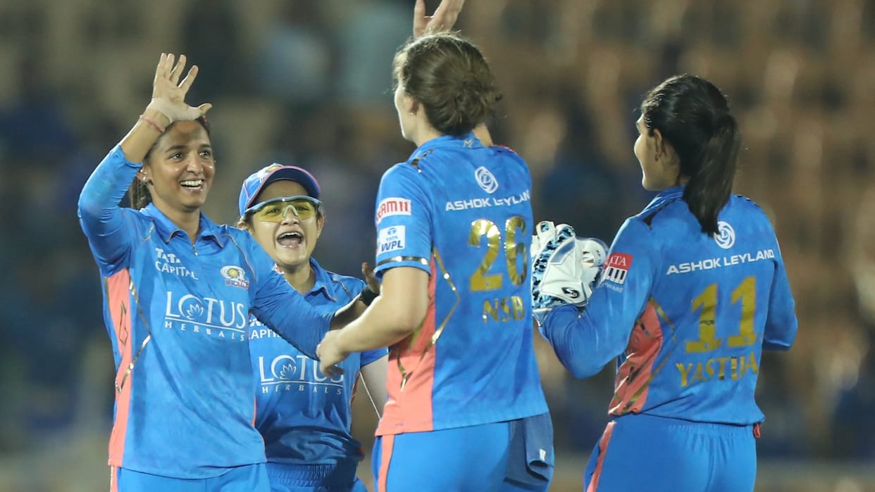 WPL 2023: Mumbai Indians 5th consecutive win, became 1st team to qualify for playoffs, beat Gujarat by 55 runs