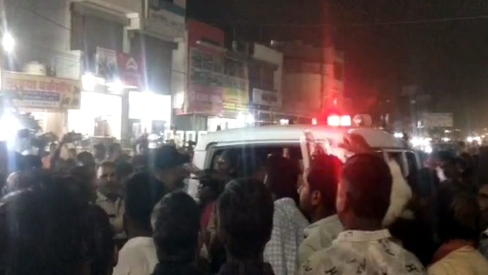 Fighting between girls over money transaction chili powder was thrown