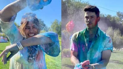 Priyanka Chopra Husband Nick Jonas plays holi With His Car rolls royce Video Viral