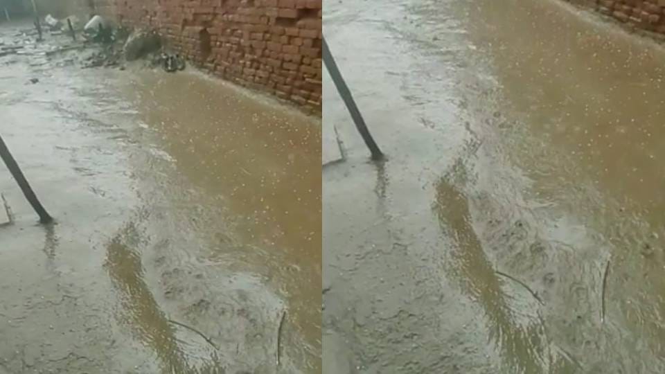 Heavy rain accompanied by storm in Agra many people got scorched due to lightning