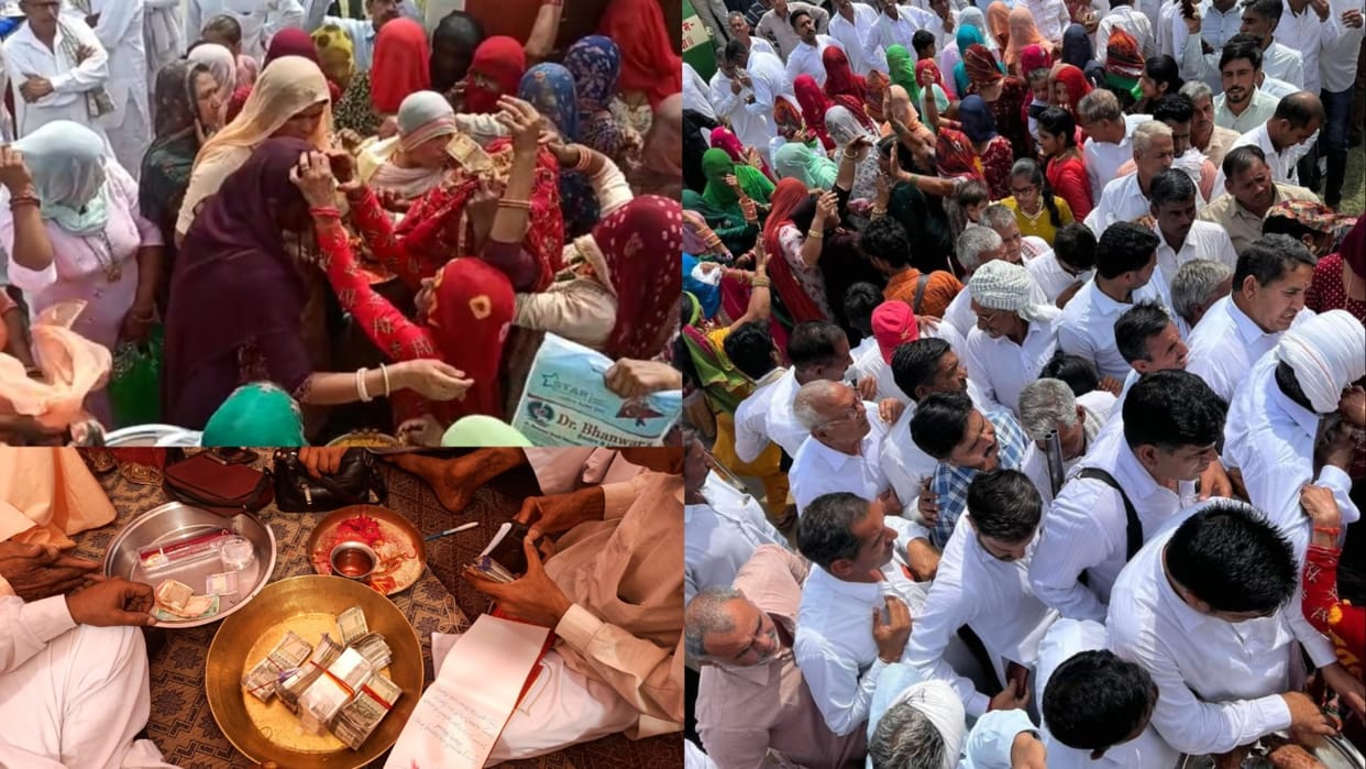 Villagers gave Bhaat like harnandi to  Meera in Fatehabad of Haryana