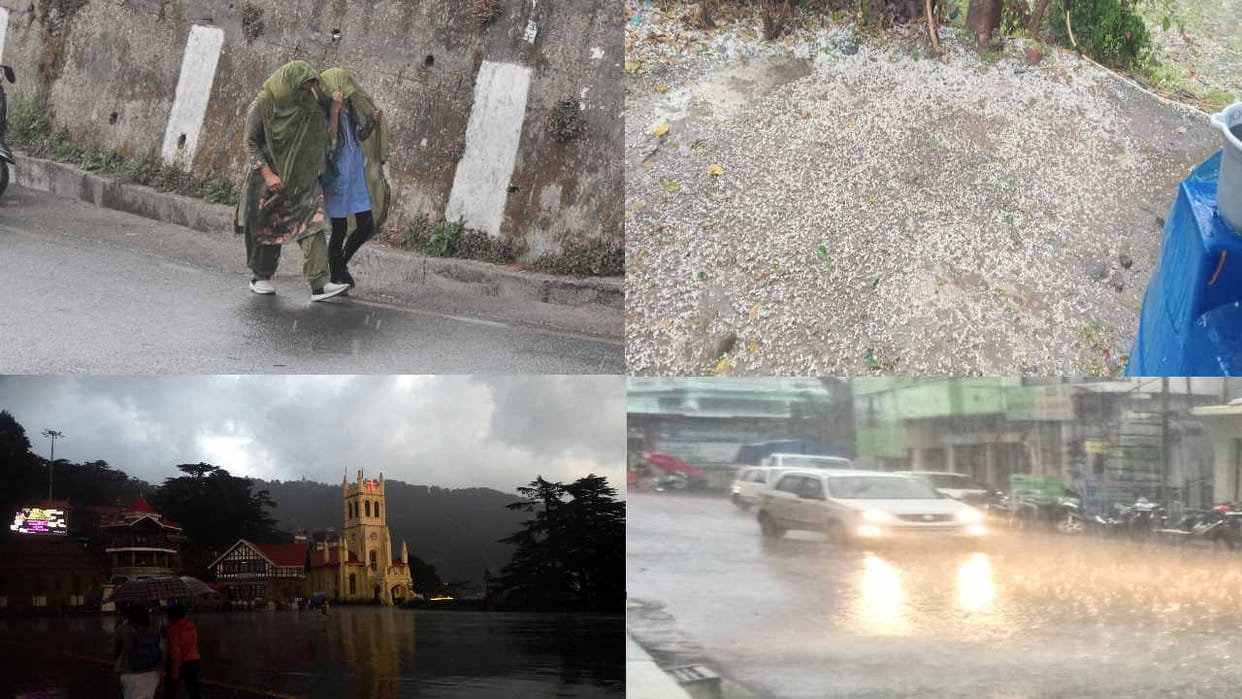 Himachal Weather: Hailstorm in Kangra, rainfall in Shimla