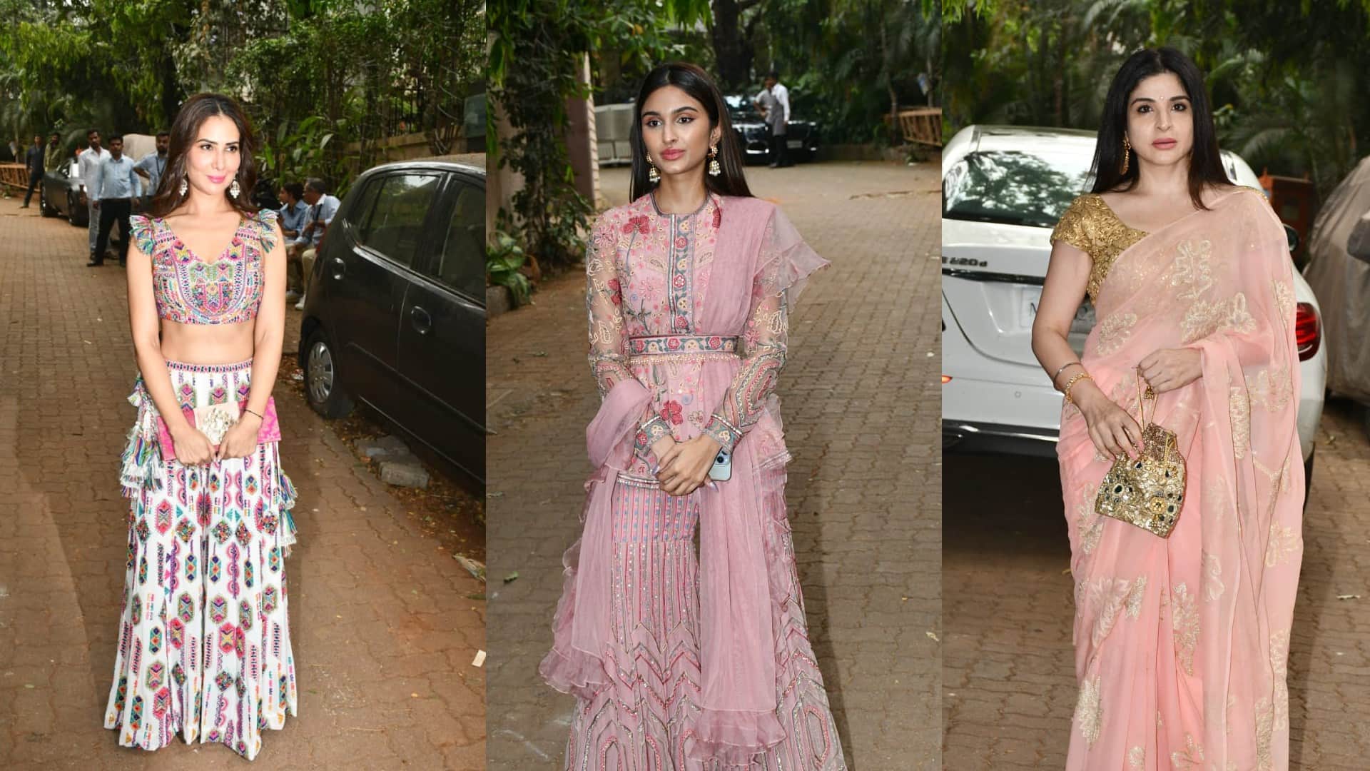 Alanna Panday sangeet ceremony see Ananya Panday chunky panday Vidyut Jammwal gauri khan maheep kapoor looks