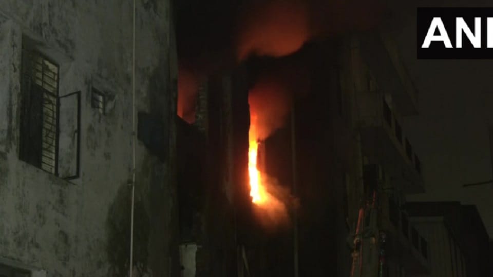 Delhi : Fire at a factory in Wazirpur industrial area.