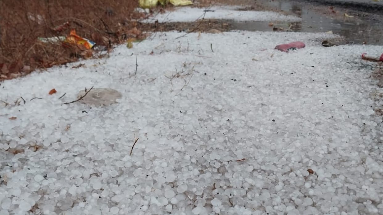 bijapur weather; hail fell with rain in chhattisgarh bijapur