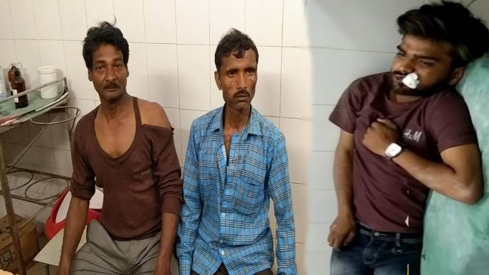 there was fight between two parties over distribution of land In Firozabad in which three people were injured